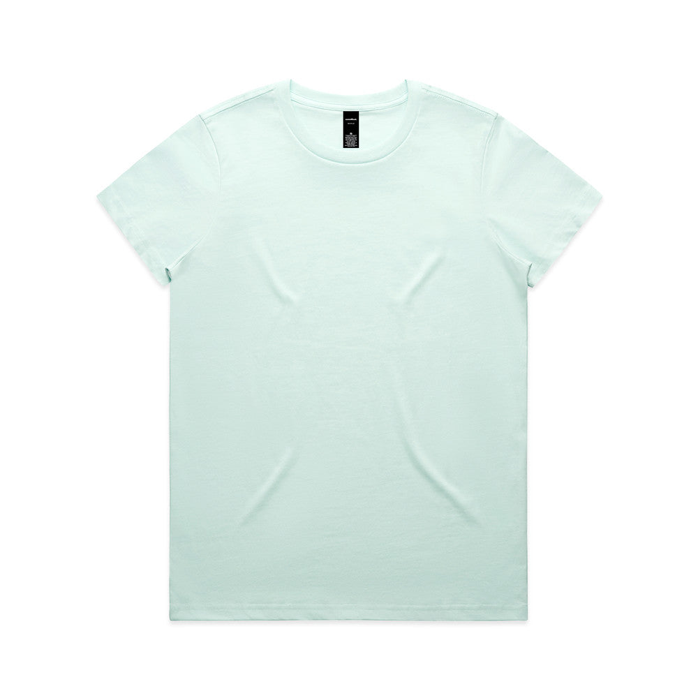 Mint green t-shirt with short sleeves and crew neck, made of cotton.