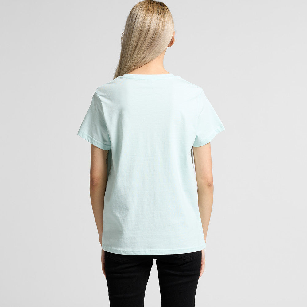 Mint green short-sleeved t-shirt with a minimalist design.