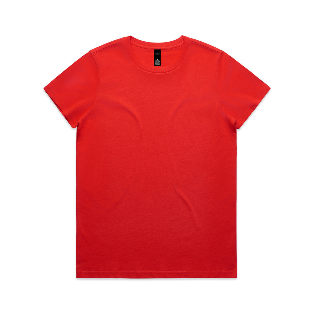 Red t-shirt with short sleeves and crew neck, made of cotton.