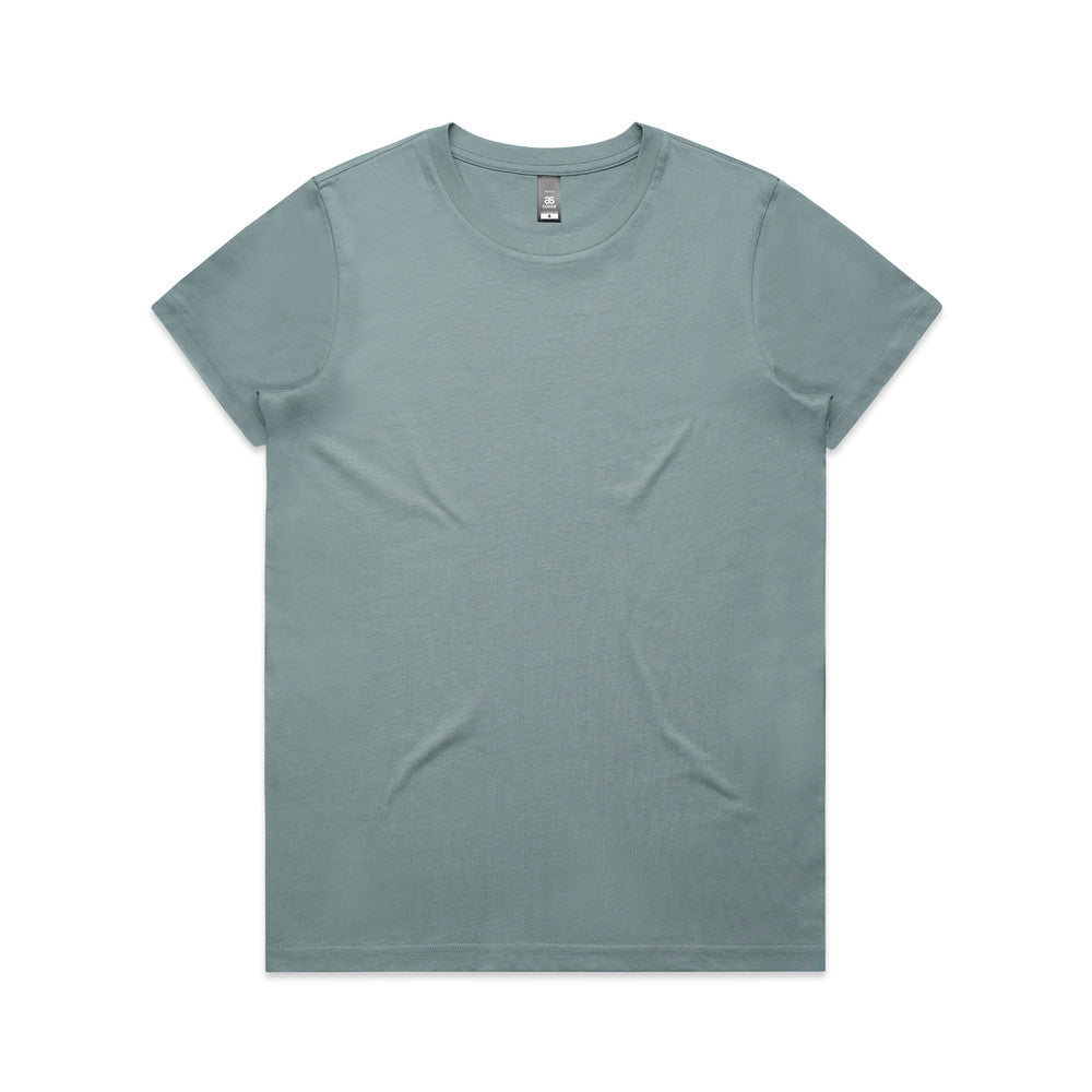 Sage green crew neck t-shirt with short sleeves and a relaxed fit.