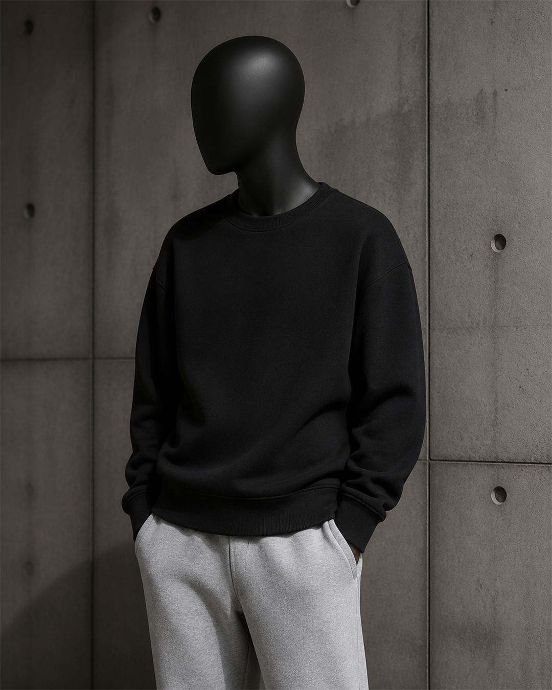 Youth Relax Crew 3035 blank product on dark industrial concrete background