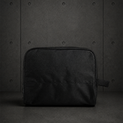 Recycled Toiletry Bag 1022 blank product on dark industrial concrete background
