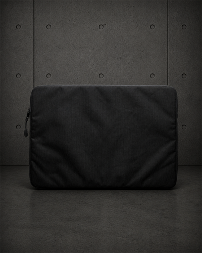 Recycled Laptop Sleeve 1024 blank product on dark industrial concrete background