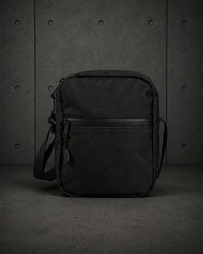 Recycled Transit Bag 1026 blank product on dark industrial concrete background