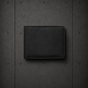 Recycled Fold Wallet 1032 blank product on dark industrial concrete background