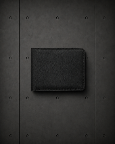 Recycled Fold Wallet 1032 blank product on dark industrial concrete background