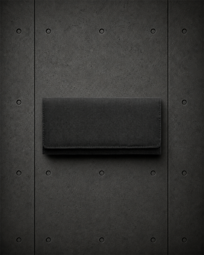 Recycled Long Wallet 1034 blank product on dark industrial concrete background