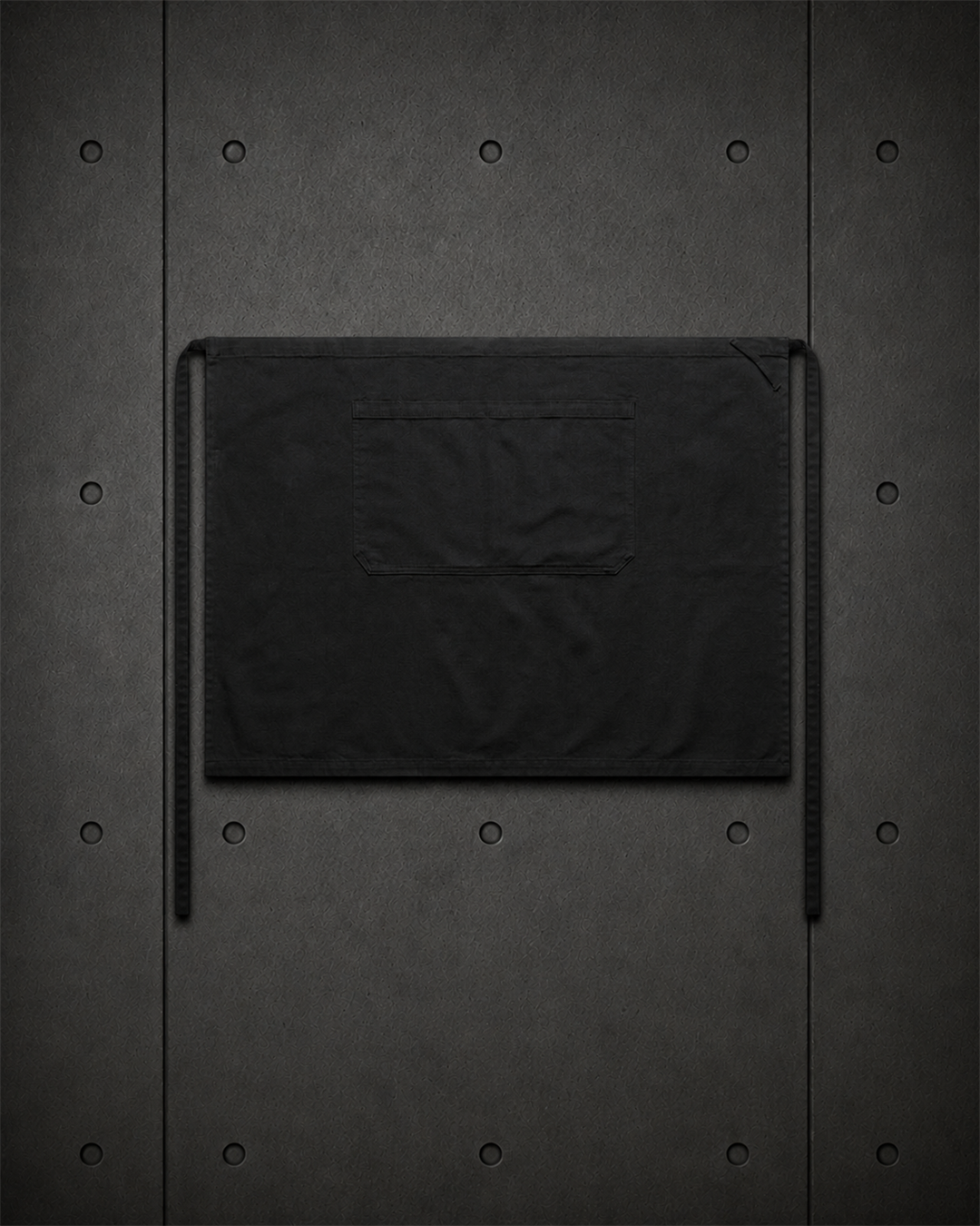 Canvas Half Apron 1081 blank product on dark industrial concrete background