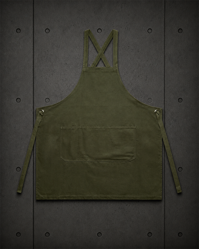 Carrie Apron 1082 blank product on dark industrial concrete background