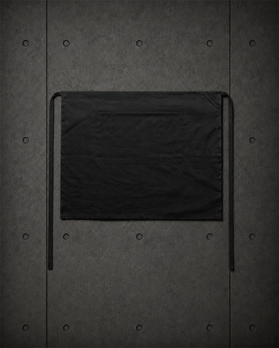 Linen Half Apron 1087 blank product on dark industrial concrete background