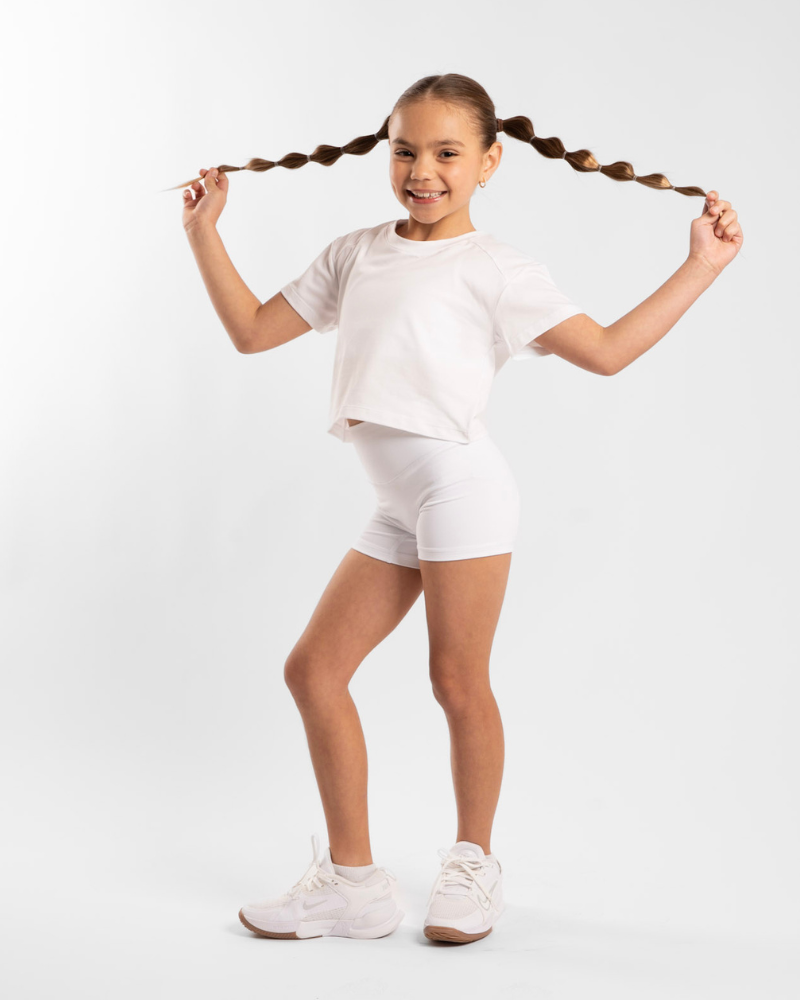 Kids Cropped Tee - Arctic