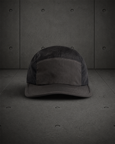 Finn Two-Tone Nylon Cap 1105 blank product on dark industrial concrete background