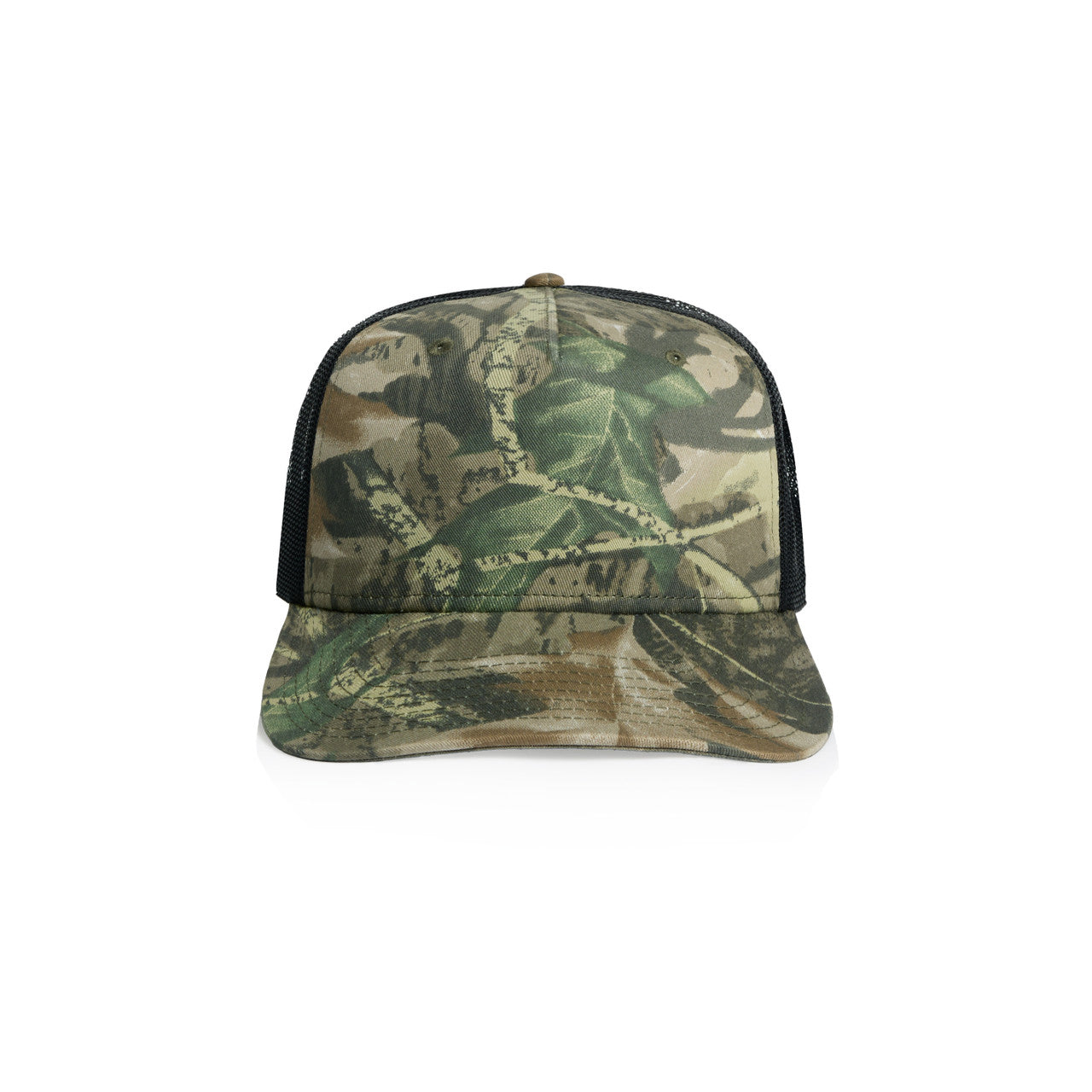 Stock Contrast Camo Trucker 1110C - Tree Camo/Black