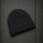 Knit Beanie 1115 blank product on dark industrial concrete background