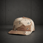 Surf Cotton Camo Cap 1119C blank product on dark industrial concrete background