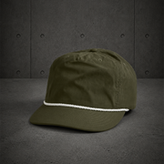 Surf Rope Cap 1123 blank product on dark industrial concrete background