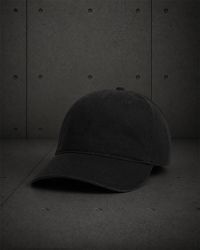 Access Five Panel Cap 1132 blank product on dark industrial concrete background