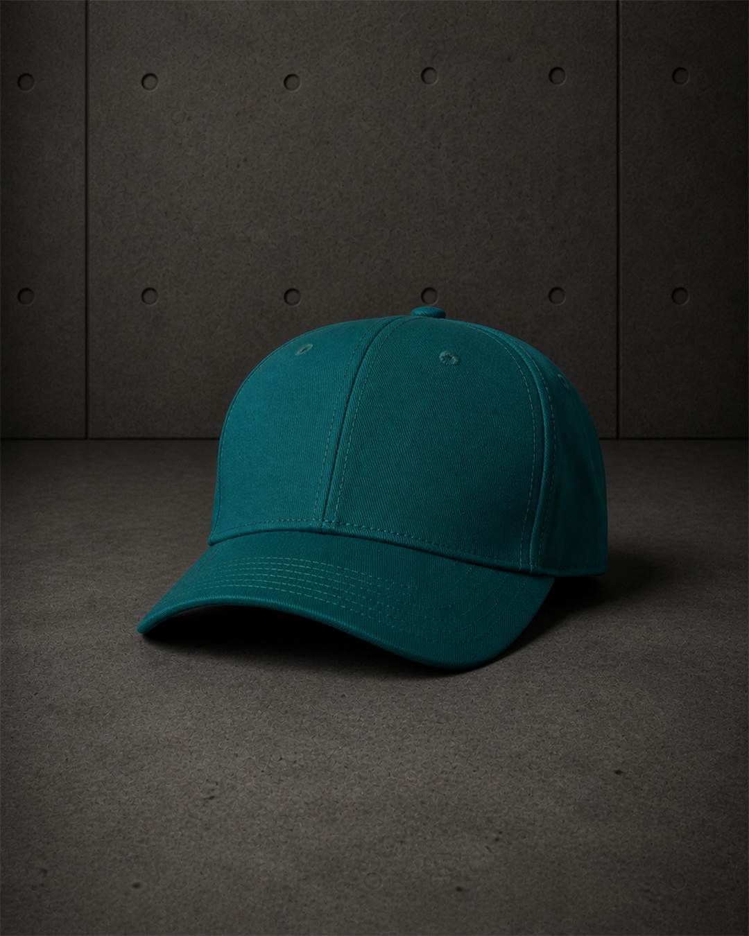 Icon Cap 1140 blank product on dark industrial concrete background