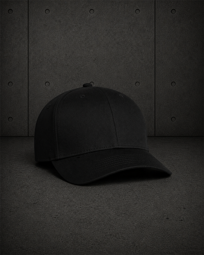 Icon Flex Cap 1143 blank product on dark industrial concrete background