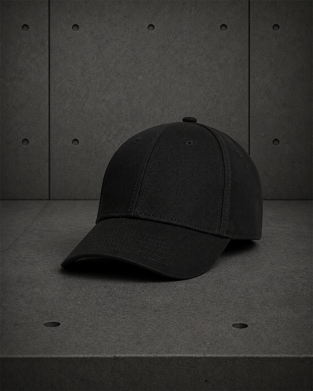 Icon Kids Cap 1149 blank product on dark industrial concrete background
