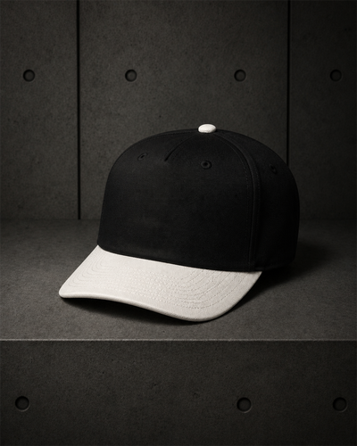Class Two-Tone Cap 1154 blank product on dark industrial concrete background