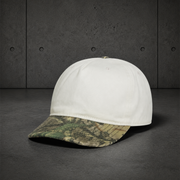 Class Two-Tone Camo Cap 1154C blank product on dark industrial concrete background