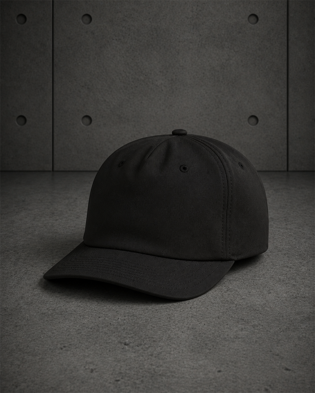 Class Performance Cap 1155 blank product on dark industrial concrete background