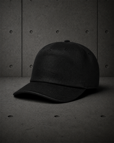 Class Linen Cap 1158 blank product on dark industrial concrete background