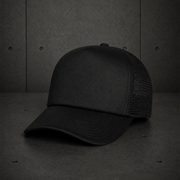 Frame Foam Trucker Cap 1161 blank product on dark industrial concrete background