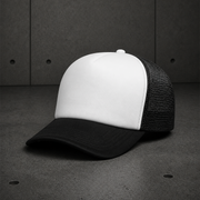 Frame Foam Two-Tone Trucker 1163 blank product on dark industrial concrete background