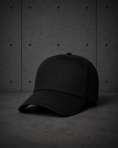 Frame Soft Cap 1164 blank product on dark industrial concrete background