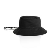 Wide Brim Bucket Hat 1172 - Black