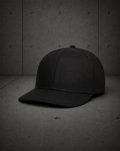Stock Canvas Cap 1173 blank product on dark industrial concrete background