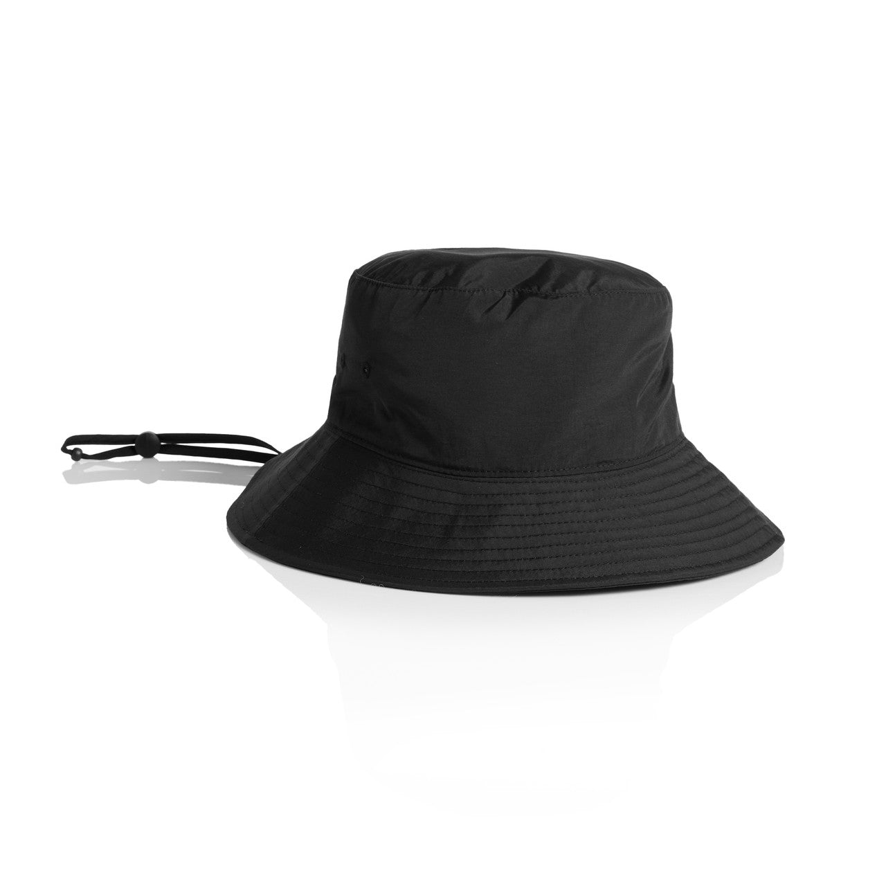 Nylon Wide Brim Bucket Hat 1174 - Black