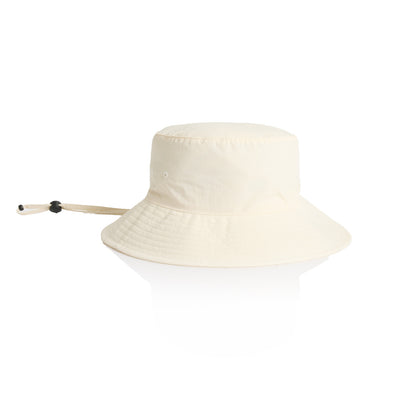 Nylon Wide Brim Bucket Hat 1174 - Ecru