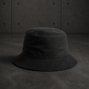 Wo's Bucket Hat 1178 blank product on dark industrial concrete background