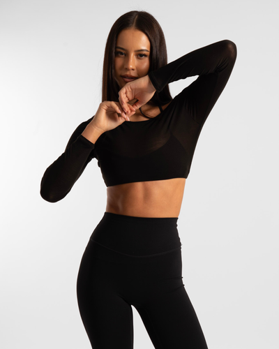 Sheer Long Sleeve - Onyx