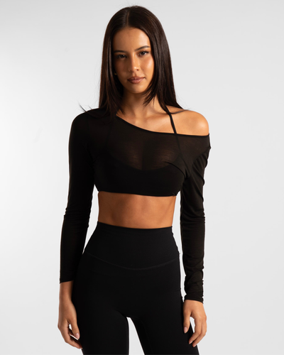 Sheer Long Sleeve - Onyx