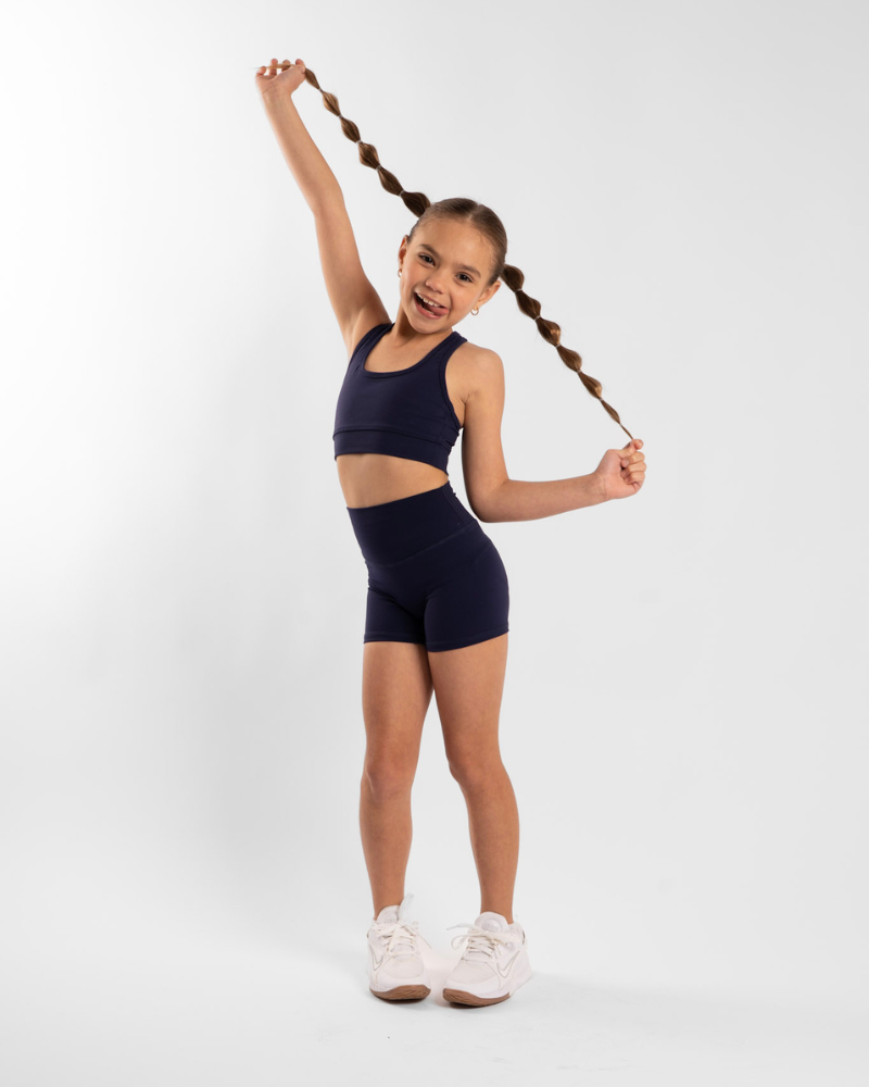 Kids Racer Crop - Marine