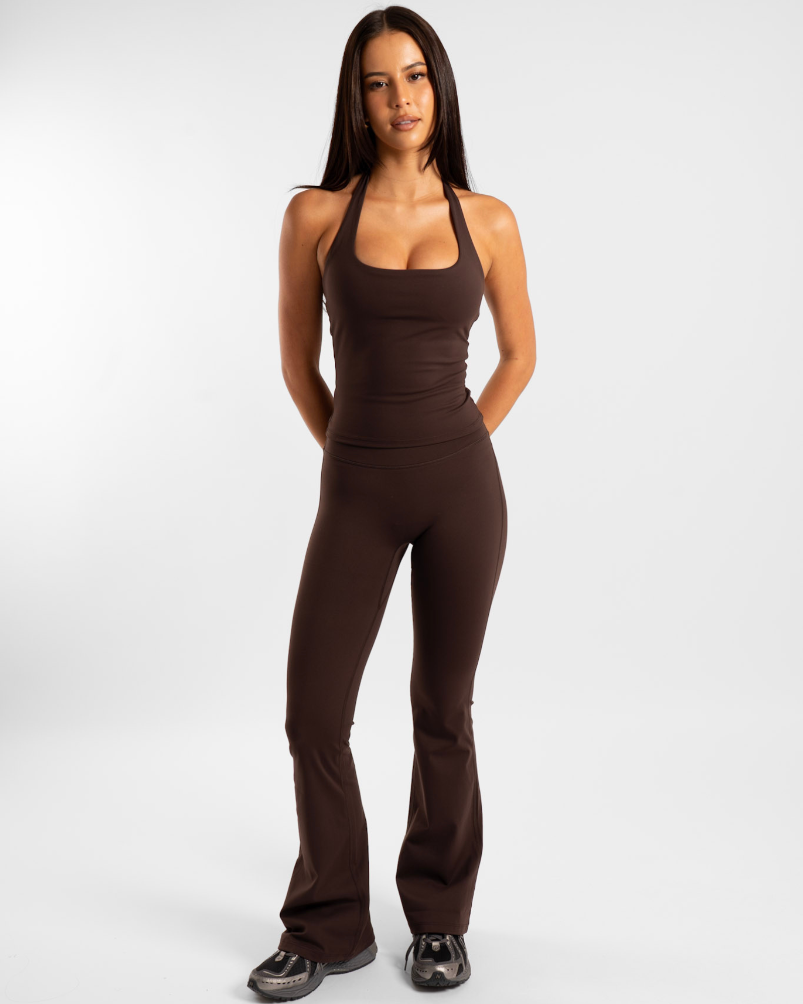 Sculpt Halter Tank - Chocolate