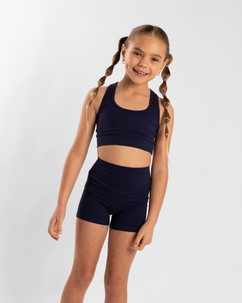 Kids Racer Crop - Marine