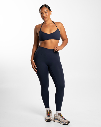 Halter Crop - Navy