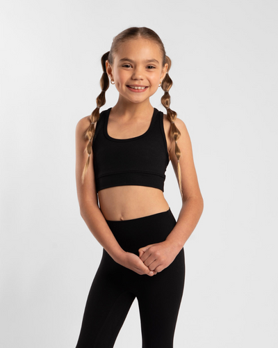 Kids Racer Crop - Onyx