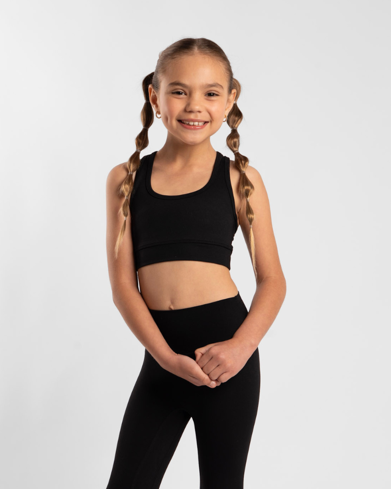 Kids Racer Crop - Onyx