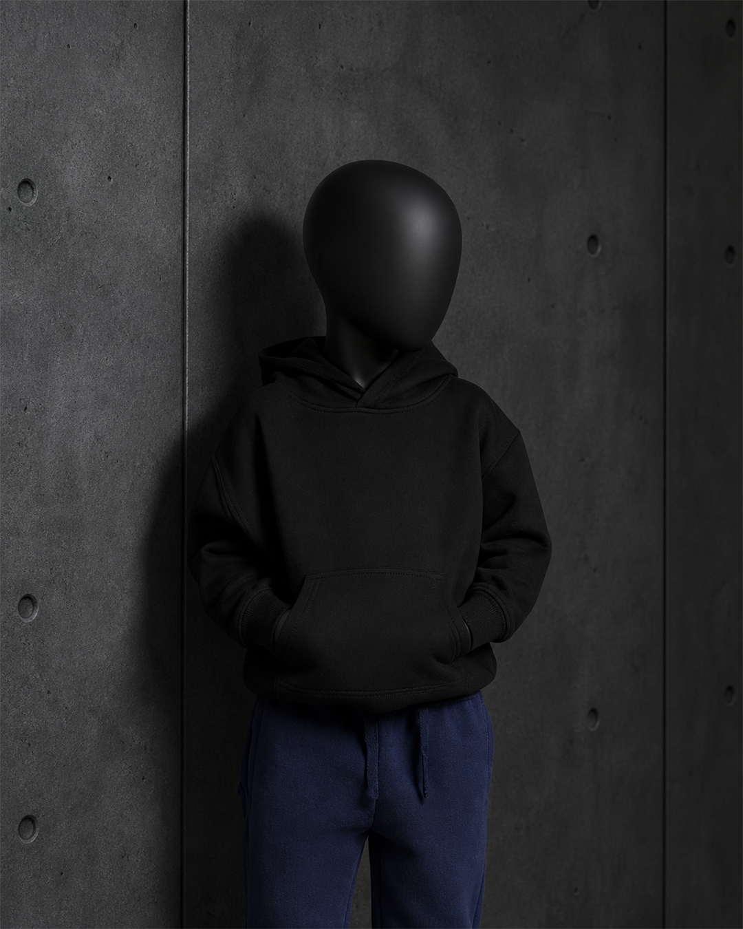 Kids Relax Hood 3036 blank product on dark industrial concrete background