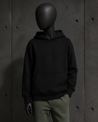 Youth Relax Hood 3037 blank product on dark industrial concrete background