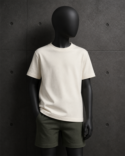 Youth Classic Tee 3061 blank product on dark industrial concrete background
