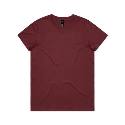 Wo's Maple Tee 4001 - Burgundy