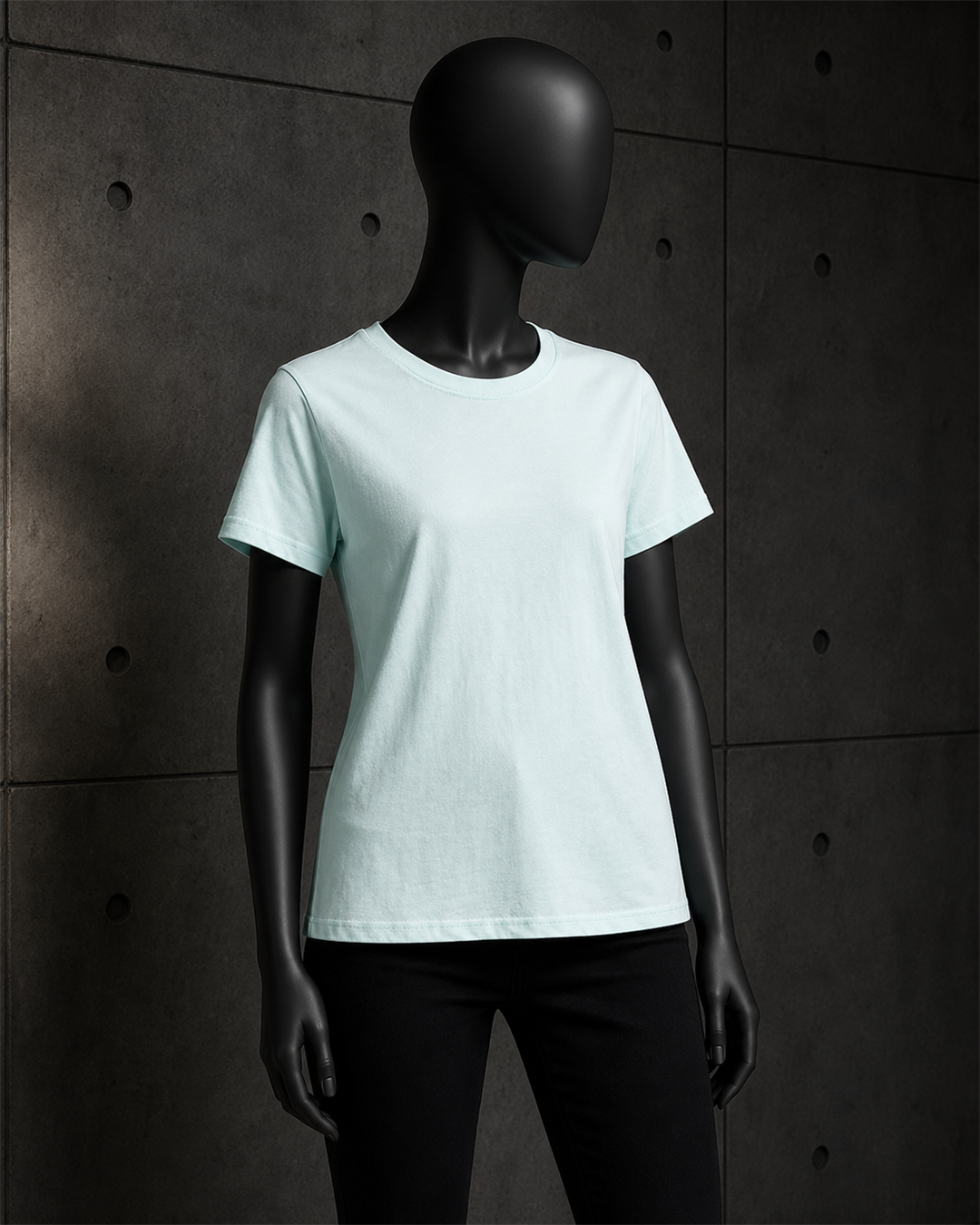 Wo's Maple Tee 4001 blank product on dark industrial concrete background