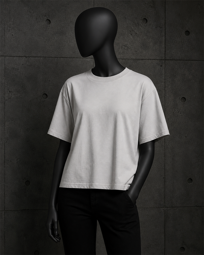Wo's Martina Tee 4006 blank product on dark industrial concrete background